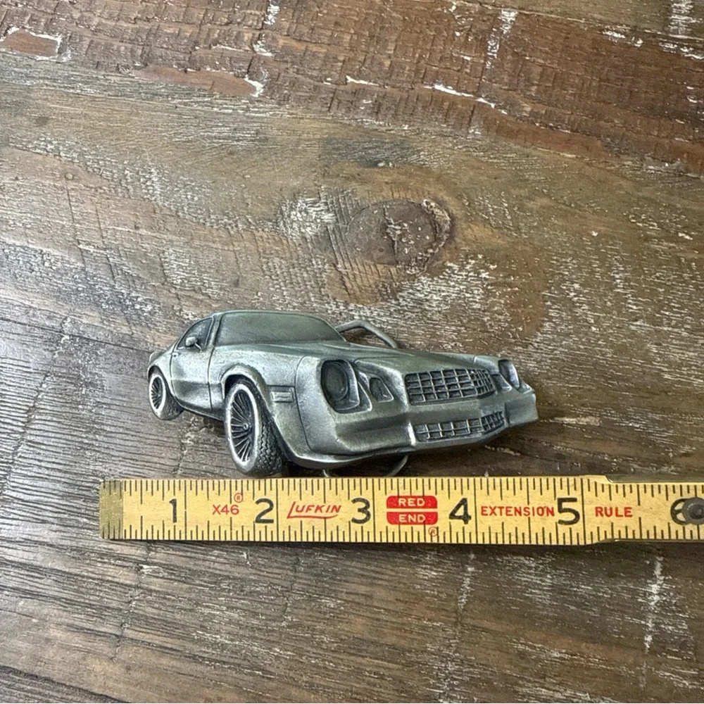 Classic Pewter Camero Z28 Car Belt Buckle - Men’s Accessory